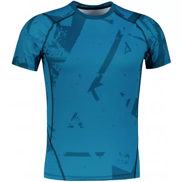  Tricou de compresie funcțională pentru bărbați cu premiu cu mânecă scurtă ALTISPORT VOJ/ALM079TR04 ALBASTRU 