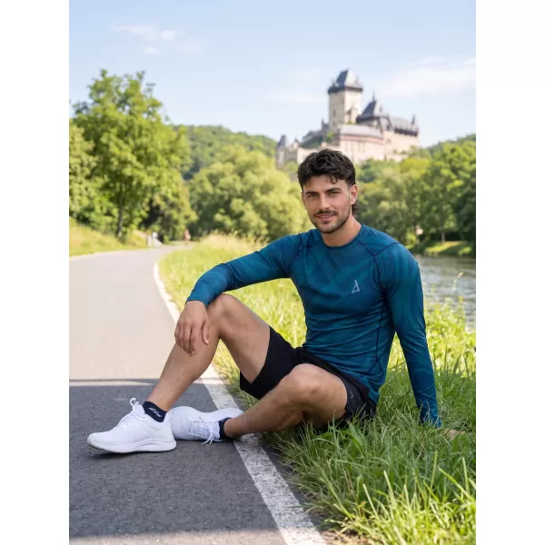  Tricou de compresie funcțională pentru bărbați cu premium cu mânecă lungă ALTISPORT VOJ/ALM072TR03 KEROSEN 