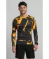 Tricou de compresie funcțională pentru bărbați cu premium cu mânecă lungă ALTISPORT VOJ/ALM079TR03 NEGRU -YELLOW