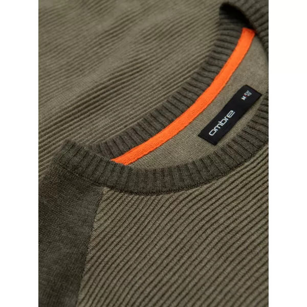  Pulover pentru bărbați OMBRE OM-SWSW-0121 MĂSLIN 