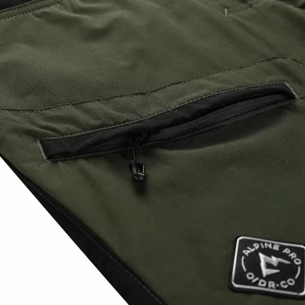 Pantaloni de softshell pentru femei ALPINE PRO AKANA 2 VERDE 