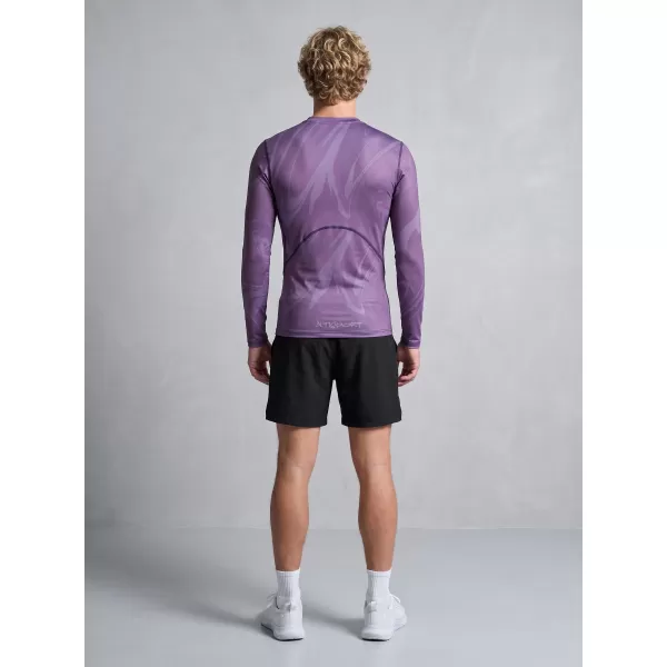  Tricou de compresie funcțională pentru bărbați cu premium cu mânecă lungă ALTISPORT VOJ/ALM072TR03 VIOLET 
