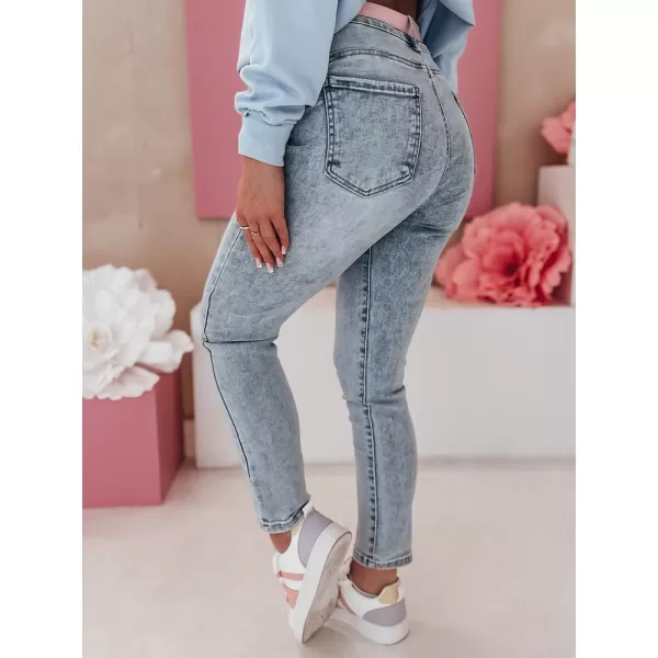  Pantalonii pentru doamne DSTREET SKINNEX UY2476 ALBASTRU 