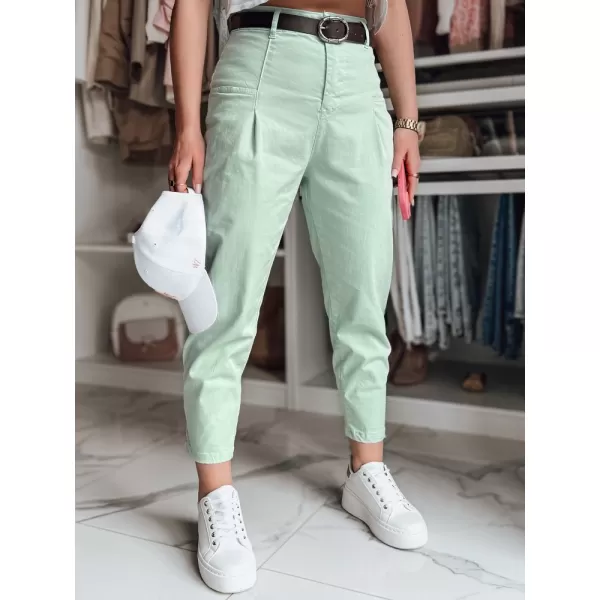  Pantalonii pentru doamne DSTREET CHINOSKA UY2555 VERDE DESCHIS 