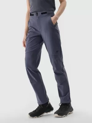 Pantalonii pentru doamne 4F WSS25TFTRF0797 ANTRACIT