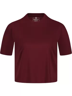 Crop top funcțional pentru femei NORDBLANC NBSLF8028 BURGUNDIA