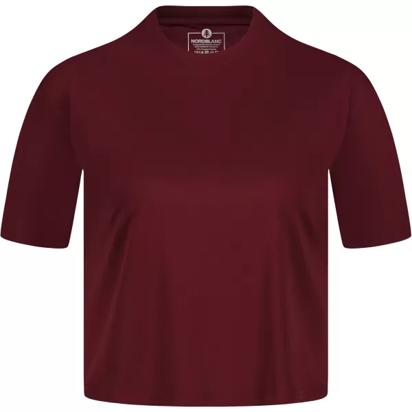  Crop top funcțional pentru femei NORDBLANC NBSLF8028 BURGUNDIA 