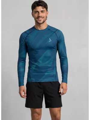Tricou de compresie funcțională pentru bărbați cu premium cu mânecă lungă ALTISPORT VOJ/ALM072TR03 KEROSEN