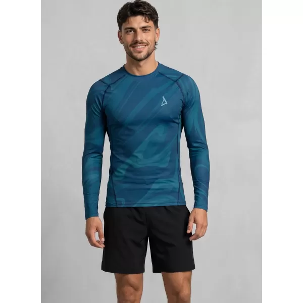  Tricou de compresie funcțională pentru bărbați cu premium cu mânecă lungă ALTISPORT VOJ/ALM072TR03 KEROSEN 