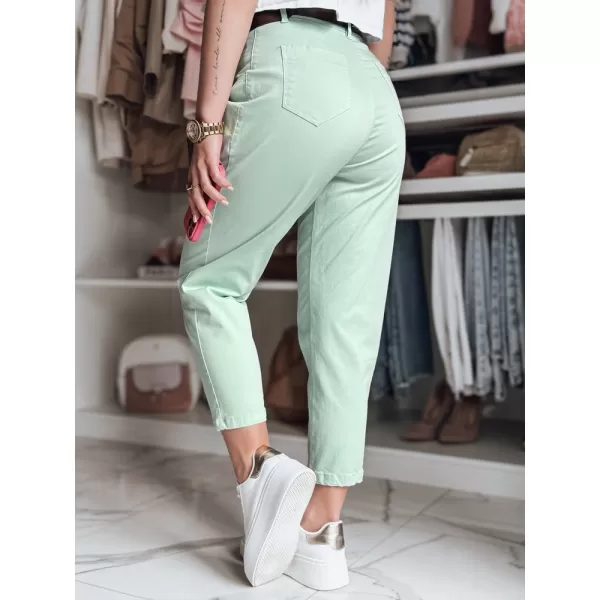  Pantalonii pentru doamne DSTREET CHINOSKA UY2555 VERDE DESCHIS 