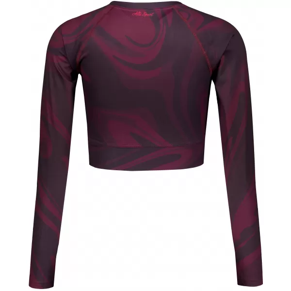  Top funcțional pentru femei cu mâneci lungi premium ALTISPORT VOJ/ALW072TR04 VIN ROȘU 