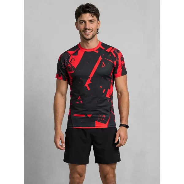  Tricou de compresie funcțională pentru bărbați cu premiu cu mânecă scurtă ALTISPORT VOJ/ALM079TR04 NEGRU -D 