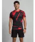 Tricou de compresie funcțională pentru bărbați cu premiu cu mânecă scurtă ALTISPORT VOJ/ALM079TR04 NEGRU -D