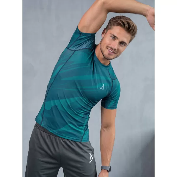  Tricou de compresie funcțională pentru bărbați cu premiu cu mânecă scurtă ALTISPORT VOJ/ALM072TR04 KEROSEN 