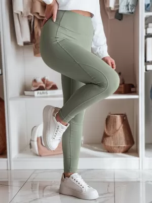 Pantalonii pentru doamne DSTREET UY2603 VERDE