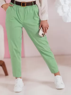 Pantalonii pentru doamne DSTREET SOFELIA UY2506 VERDE DESCHIS