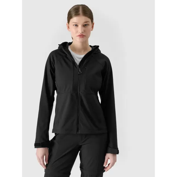 Geacă de softshell pentru femei 4F WSS25TSOFF315 NEGRU ADÂNC 