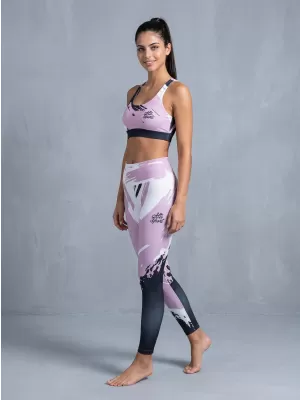 Premium de sutien sport pentru femei ALTISPORT VOJ/ALW081POD01 NEGRU-ROZ