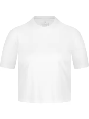 Crop top funcțional pentru femei NORDBLANC NBSLF8028 ALB
