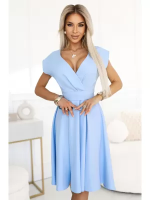 Rochie NUMOCO SCARLETT 348-12 ALBASTRU DESCHIS
