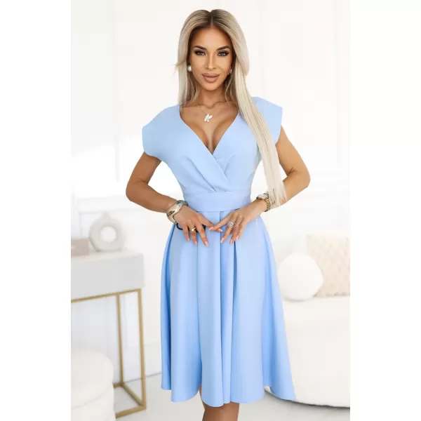  Rochie NUMOCO SCARLETT 348-12 ALBASTRU DESCHIS 