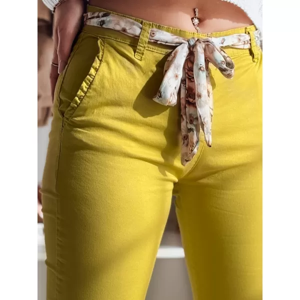  Pantalonii pentru doamne DSTREET ROSSALI UY2533 CARAMEL 