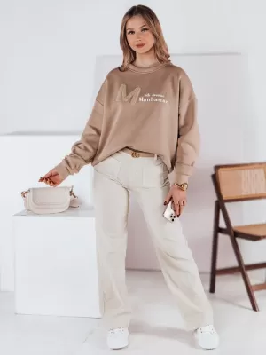 Pantalonii pentru doamne DSTREET WELVIA UY2302 BEJ