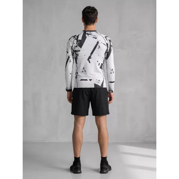  Tricou de compresie funcțională pentru bărbați cu premium cu mânecă lungă ALTISPORT VOJ/ALM079TR03 NEGRU -GRAY 