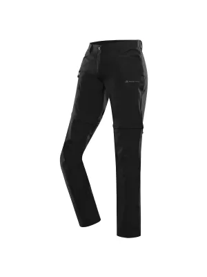 Pantaloni de damă cu uscare rapidă ALPINE PRO NESCA 2 NEGRU