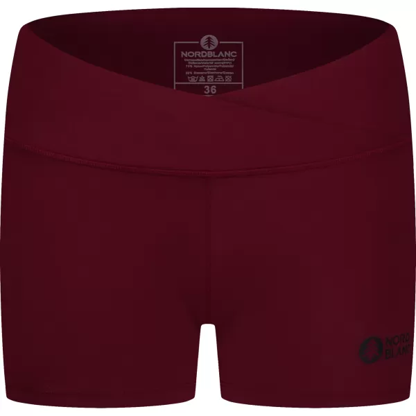  Pantaloni scurti fitness pentru femei NORDBLANC NBSPL8038 BURGUNDIA 