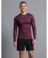 Tricou de compresie funcțională pentru bărbați cu premium cu mânecă lungă ALTISPORT VOJ/ALM072TR03 VIN ROȘU