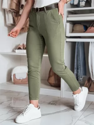 Pantalonii pentru doamne DSTREET UY2547 KAKI