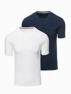 Cămaşă OMBRE OM-TSBS-0232 ALB/BLEUMARIN