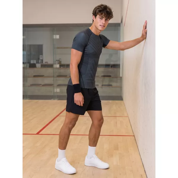  Tricou de compresie funcțională pentru bărbați cu premiu cu mânecă scurtă ALTISPORT VOJ/ALM095TR04 NEGRU 