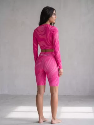 Top funcțional pentru femei cu mâneci lungi premium ALTISPORT VOJ/ALW072TR04 ROZ FIERBINTE