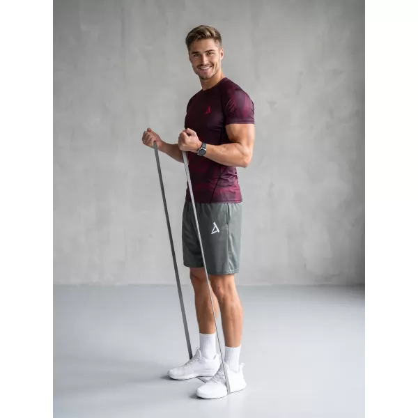 Tricou de compresie funcțională pentru bărbați cu premiu cu mânecă scurtă ALTISPORT VOJ/ALM072TR04 VIN ROȘU 