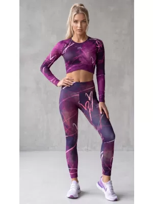 Top funcțional pentru femei cu mâneci lungi premium ALTISPORT VOJ/ALW082TR04 VIOLET