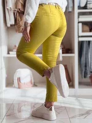 Pantalonii pentru doamne DSTREET ROSSALI UY2533 CARAMEL