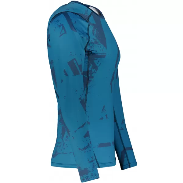  Tricou de compresie funcțională pentru bărbați cu premium cu mânecă lungă ALTISPORT VOJ/ALM079TR03 ALBASTRU 