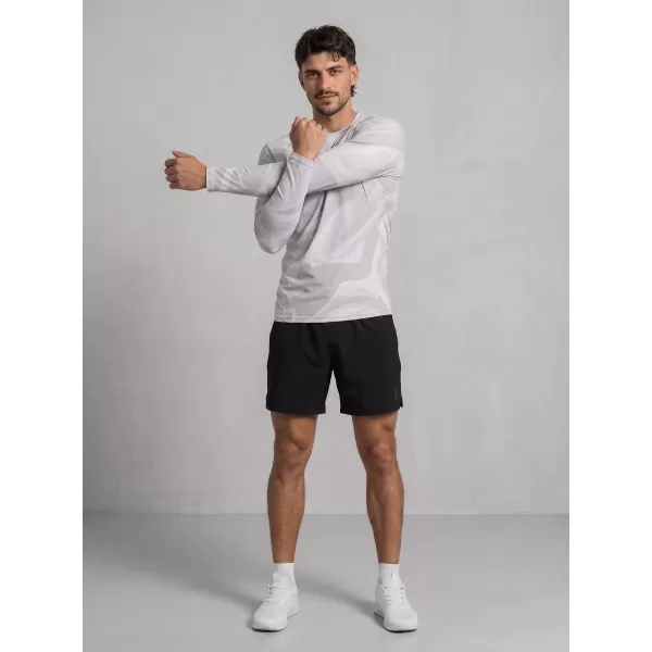 Tricou de compresie funcțională pentru bărbați cu premium cu mânecă lungă ALTISPORT VOJ/ALM072TR03 GRI 