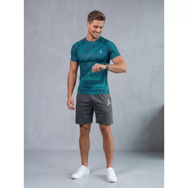  Tricou de compresie funcțională pentru bărbați cu premiu cu mânecă scurtă ALTISPORT VOJ/ALM072TR04 KEROSEN 