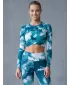 Top funcțional pentru femei cu mâneci lungi premium ALTISPORT VOJ/ALW066TR04 VERDE -BLUE