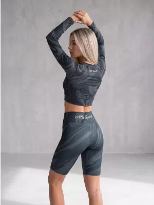 Top funcțional pentru femei cu mâneci lungi premium ALTISPORT VOJ/ALW072TR04 NEGRU