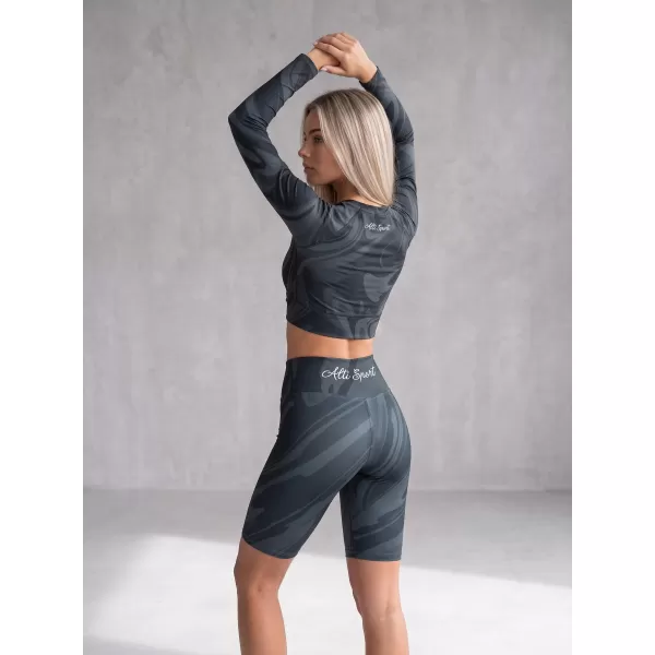  Top funcțional pentru femei cu mâneci lungi premium ALTISPORT VOJ/ALW072TR04 NEGRU 