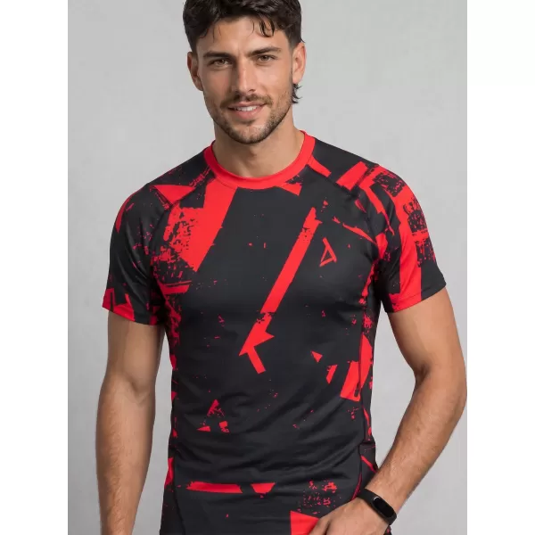  Tricou de compresie funcțională pentru bărbați cu premiu cu mânecă scurtă ALTISPORT VOJ/ALM079TR04 NEGRU -D 