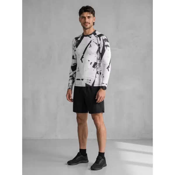  Tricou de compresie funcțională pentru bărbați cu premium cu mânecă lungă ALTISPORT VOJ/ALM079TR03 NEGRU -GRAY 