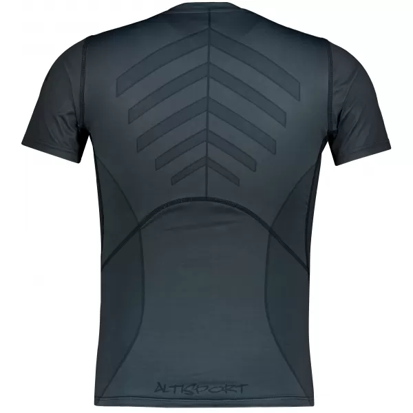  Tricou de compresie funcțională pentru bărbați cu premiu cu mânecă scurtă ALTISPORT VOJ/ALM095TR04 NEGRU 
