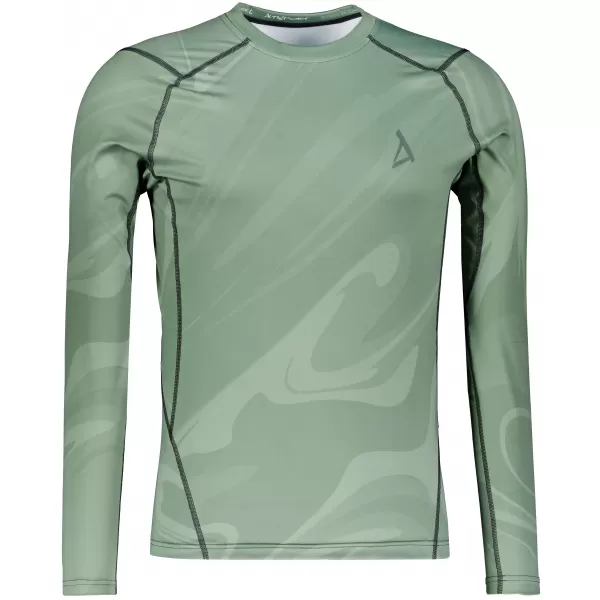  Tricou de compresie funcțională pentru bărbați cu premium cu mânecă lungă ALTISPORT VOJ/ALM072TR03 VERDE 