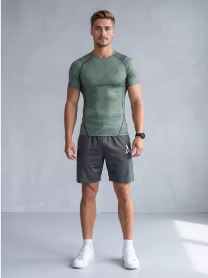 Tricou de compresie funcțională pentru bărbați cu premiu cu mânecă scurtă ALTISPORT VOJ/ALM072TR04 VERDE