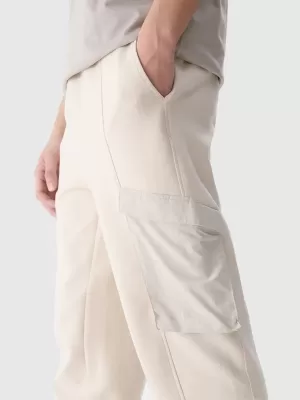 Pantaloni 4F WSS25TTROM0990 CREMĂ